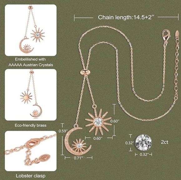 New Women's St. Claire 925 Sterling Silver Rose Gold Plated Necklace - Picture 5 of 5